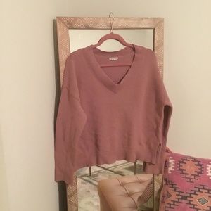 Melrose Market Distressed V-Neck Sweater